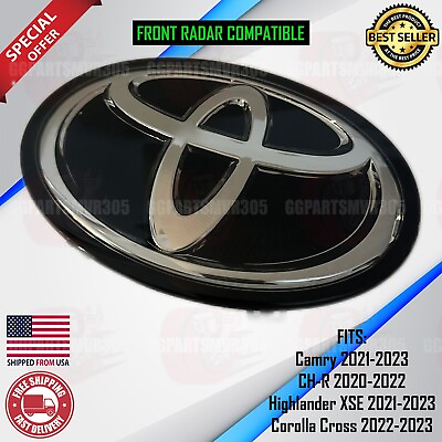 #ad 2021 2022 2023 Toyota Camry Front Grille Emblem Badge Logo Radar OEM 90975 A2009 $58.98