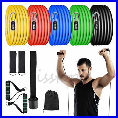 #ad 12 Pcs Resistance Bands Set Yoga Abs Exercise Bands For Fitness Home Workouts US $12.62