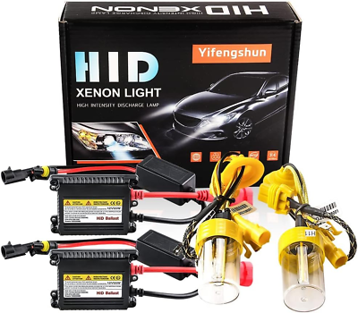 #ad H11 HID Headlight Bulbs 6000K Xenon White with 55W DC Slim HID Ballast by Super $51.99