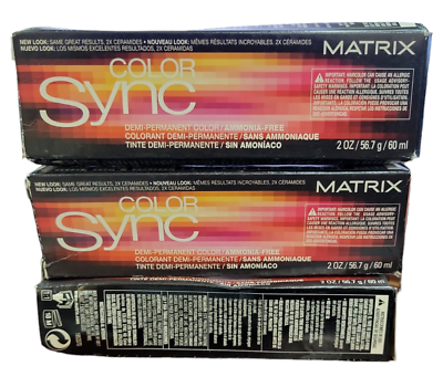 #ad MATRIX Color Sync Demi Permanent Hair Color 2 Oz Choose your shade DAMAGE PACK $10.99