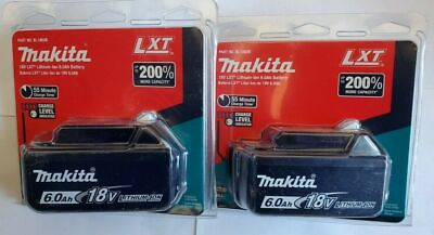 Makita 18V LXT® Lithium‑Ion 6.0Ah Battery BL1860B 2 Batteries $113.99