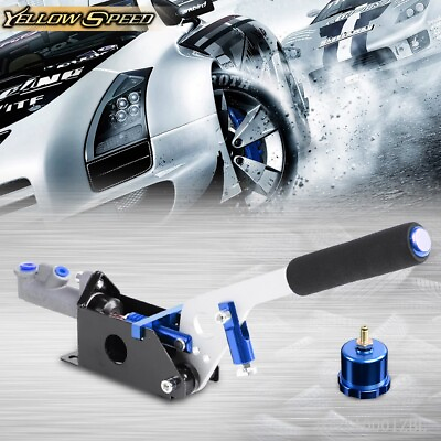 #ad Hydraulic Horizontal Drift Rally E Brake Racing Parking Handbrake Lever Blue New $32.07