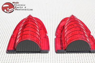 #ad 54 Chevy Car Rear Stop Brake Taillight Lamp Lenses Guide Style New Bel Air Pair $19.04