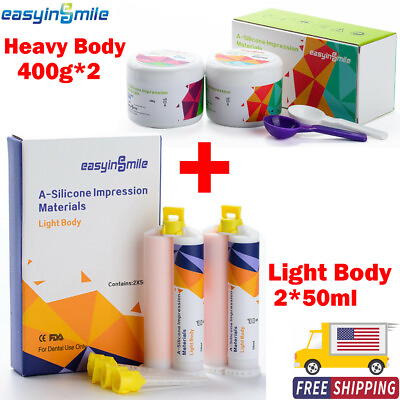 #ad #ad Easyinsmile Dental Impression Material Putty Base amp; CatalystLight Body 50ml*2 $52.28