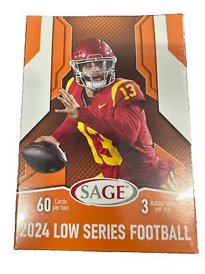 #ad 2024 SAGE Low Series Football Factory Sealed Blaster Box 3 AUTOs New $20.44