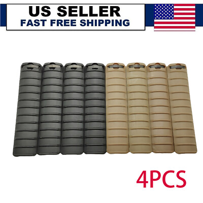 #ad 4pcs Tactical Rail Airsoft Cover Protector Weaver Rail Panel For Picatinny $10.97