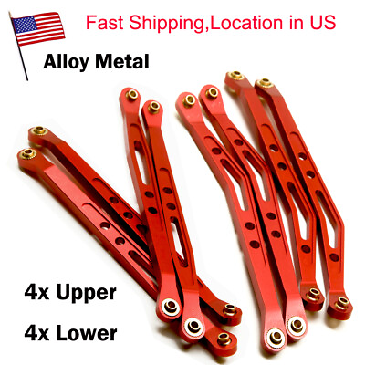 #ad 8Pcs Alloy Upper amp; Lower Link Rod Linkages for AXIAL Wraith 1 10 RC Crawler US $32.56