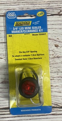 #ad Seachoice New Led Marker Lights Red 50 52681 Mini Sealed 3 4” $12.00