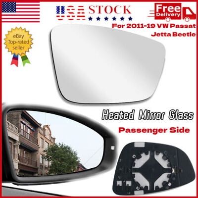 #ad #ad Passenger Side Heated Mirror Glass For Volkswagen VW Passat Jetta Beetle 2011 19 $12.94