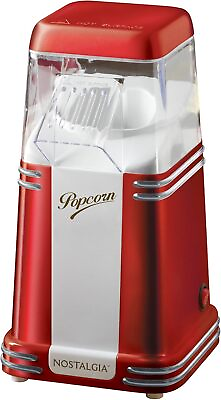 #ad Nostalgia Hot Air Electric Popcorn Maker 8 Cups Healthy Oil Free Popcorn with $71.56
