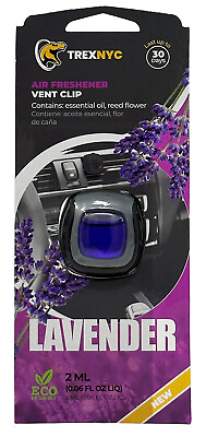 #ad TrexNYC Car Air Fresh Vent Clip Car Odor Eliminator Lavender 0.07 FL.OZ $8.36