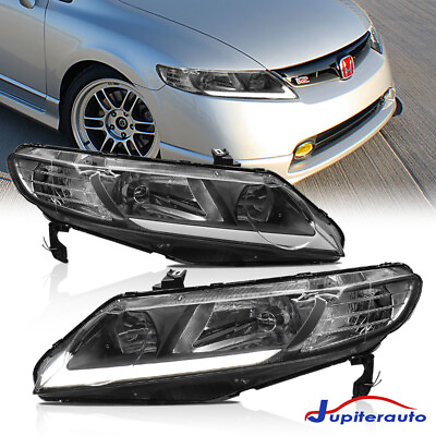 #ad Pair LED DRL Headlights Lamps For 06 11 Honda Civic FA Sedan 4DR LHRH $158.95
