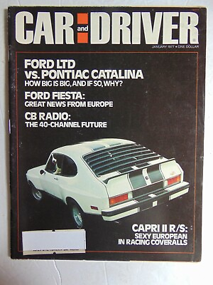 #ad CAR and DRIVER Magazine January 1977 Ford Fiesta $7.50