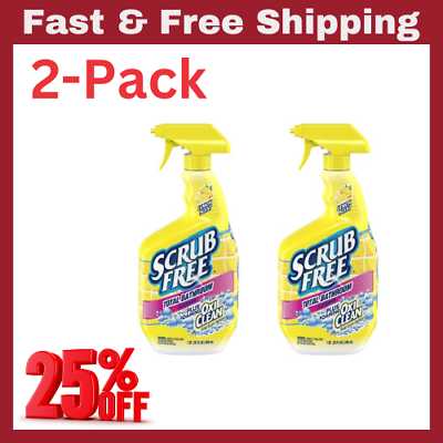 #ad OxiClean Scrub Free Lemon Scented Bathroom Cleaner 32 oz 2 Pack $11.99