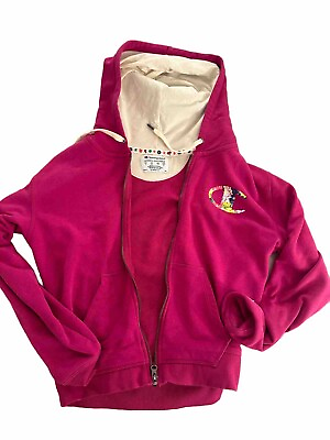 #ad Women#x27;s S Champion Athletic Hoodie Dry Full Zip Sweatshirt Jacket Deep Pink $8.50