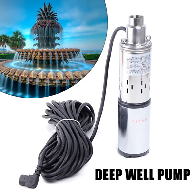 #ad DC 48V Bore Hole Solar Power Deep Well Water Pump Submersible Deep Well Pump $58.90