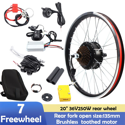 #ad 20quot; Cycling Hub Led Modification Kit Rear Wheel Motor Conversion Kits 30km h $201.49