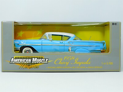 #ad 1:18 Scale ERTL American Muscle Memories 32286 1958 Chevy Impala 1 of 3750 $99.95