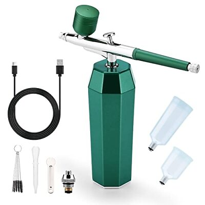 #ad Airbrush Kit Mini Airbrush Compressor Kit with Dual Action Function and 0.3m... $55.30