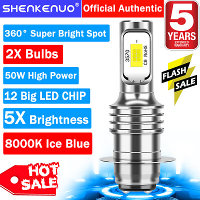 #ad H6M LED Headlight Bulbs Blue Light for Timberwolf 250Warrior 350Blaster 200 $18.61