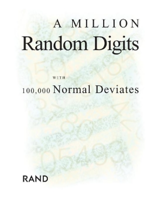 #ad Michael D. Rich A Million Random Digits with 100000 Nor Paperback UK IMPORT $125.35