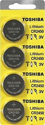 #ad 4 x Brand New Toshiba CR2450 CR 2450 3 Volt Lithium Coin Battery Free Shipping $6.64