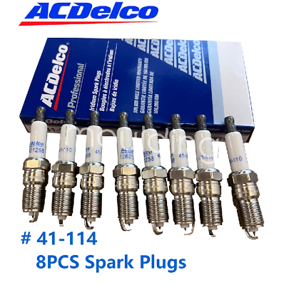 #ad 8Pcs ACDELCO 12622441 41 114 Iridium Spark Plugs for Cadillac Chevrolet GMC $22.99