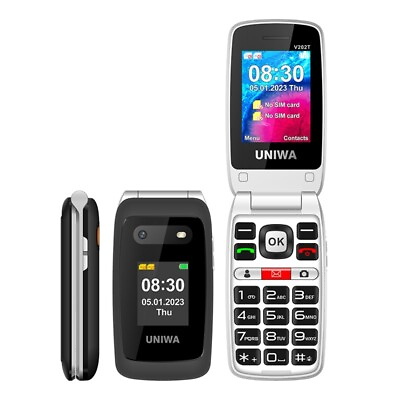 #ad UNIWA V202T 4G FLIP STYLE Phone Unisoc T107 2.4quot; Dual Screens 21 Keys Dual Sim $75.61