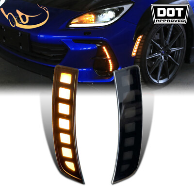 #ad Fits 2022 2023 Subaru BRZ Toyota GR86 LED Smoke Lens Side Marker Lights Lamps $28.99