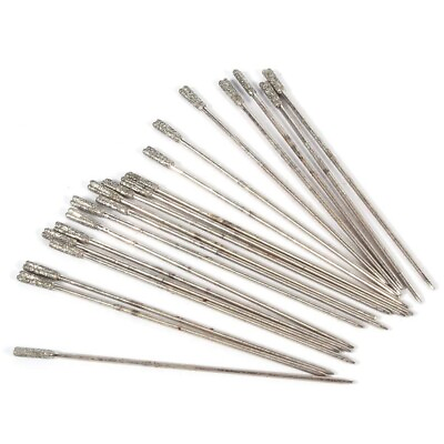 #ad 20pcs 1mm✅Diamond Coated Lapidary Drill Bits Solid Bits Needle For Jewelry Agate $8.35