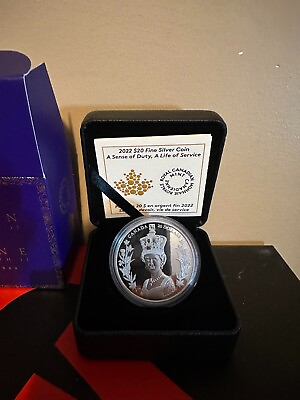 #ad queen elizabeth ii 20$ coin silver $100.00