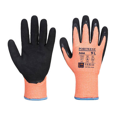 #ad Portwest A646 Vis Tex Winter HR Cut Safety Glove Nitrile Level D Cut Resistance $15.56