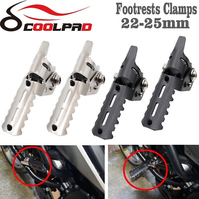 #ad Front Foot Pegs Folding Footrests Clamp For Honda Africa Twin CRF 1000 CRF1000L $38.69