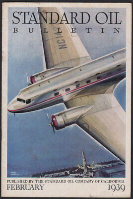 #ad Standard Oil Bulletin Feb 1939 Henry Maas Navajo Air Highway Patrol Chevron $39.99