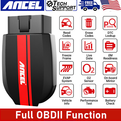 #ad Automotive OBD2 Code Reader Bluetooth Check Engine Fault Light Car Scanner OBDII $34.99