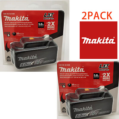 2PCS Original Makita BL1850 18V 5.0Ah LXT Li Ion Battery NEW Package $96.62