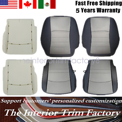 #ad For Dodge Ram 2009 2012 Driver amp; Passenger Side Seat Cover amp; Foam Cushion Gray $166.95