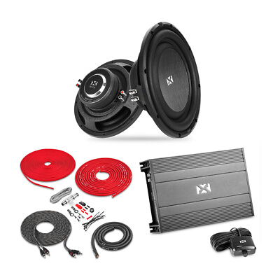 #ad NVX SMW12D4 Shallow Mount Dual 4 Ohm Subwoofer with Amp and Amp Kit $224.97