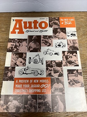 #ad Vintage Auto Speed and Sport Magazine December 1952 $14.99