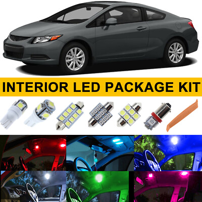#ad 6PCS Interior LED Lights Package Bulbs Kit For Honda Civic 2006 2009 2010 2012 $9.99