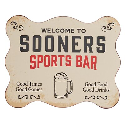 #ad Sooner Bar Sign Fan Gifts Wall Decor Vintage Retro Signs 8quot; x 10quot; Pack of 2 $32.88