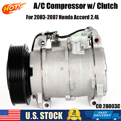 #ad #ad For 2003 07 Honda Accord 2.4L CO 28003C A C Air Compressor Conditioner Clutch $98.80
