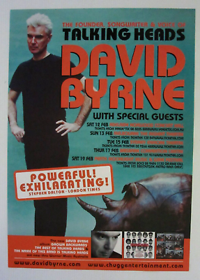 #ad DAVID BYRNE TALKING HEADS ORIGINAL TOUR POSTER AU $55.00