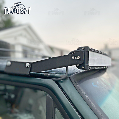 #ad No Drilling 50quot; LED Light Bar Roof Mount Brackets For 1984 2001 Jeep Cherokee XJ $15.19