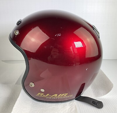 #ad Vintage Shoei RJ Air Platinum Burgundy Motorcycle Helmet Size XXL $90.00