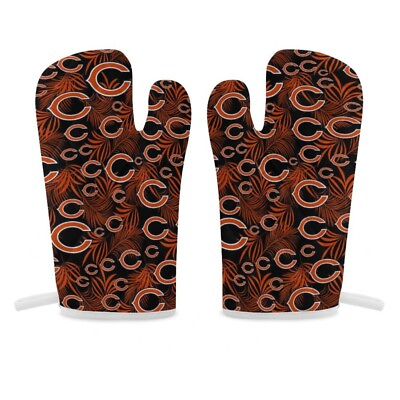 #ad Chicago Bears Thermal Gloves Oven Gloves 2 Piece Set of Insulated Gloves $12.98