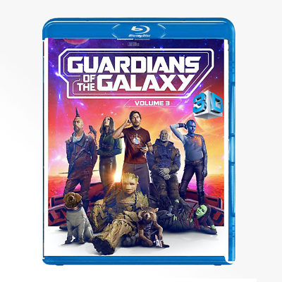 #ad Guardians of the galaxy vol. 3 Movie 3D Blu ray Disc With Cover Art All Region $10.89