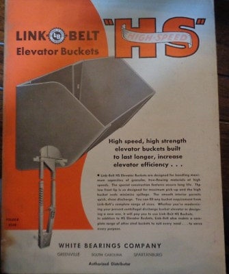 #ad 1963 Link Belt Catalog Folder Elevator Bucket $13.49