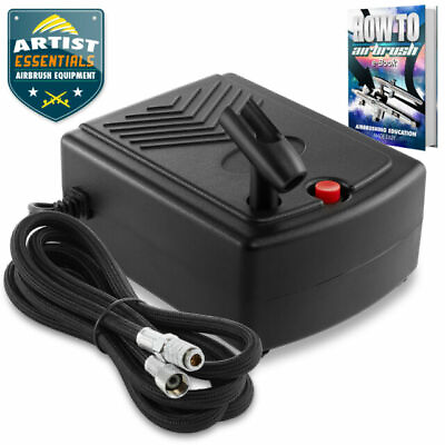 #ad PointZero Mini Airbrush Air Compressor w Holder and 6 Ft. Hose Portable Pump $39.99