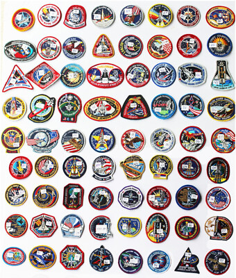 #ad Lot of 70 NASA STS Shuttle Mission Astronaut Space Patches Best Buy $120.95